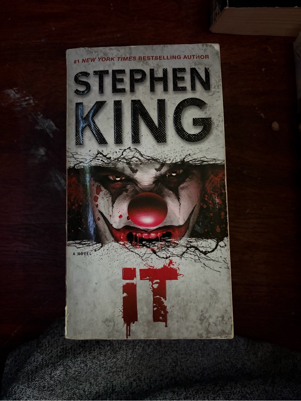 Stephen King IT  - White and Red Horror Novel